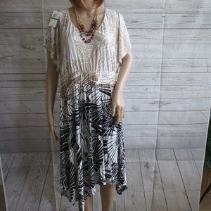 NWT - SPENSE pretty knit dress w/shark tooth hem - sz PL - MSRP $60.00